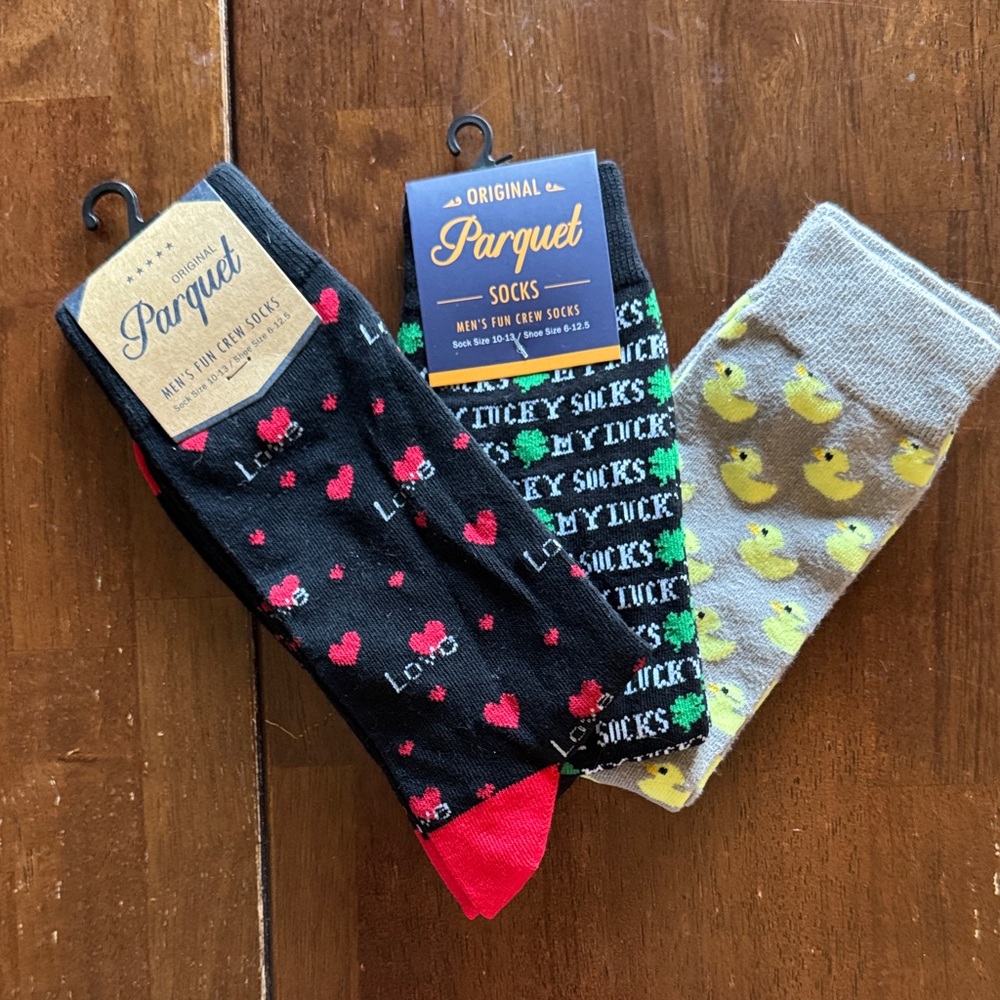 Men's Holiday Socks, Valentine’s Day, St Patrick’s Day, Easter shoe sz 6 - 12.5